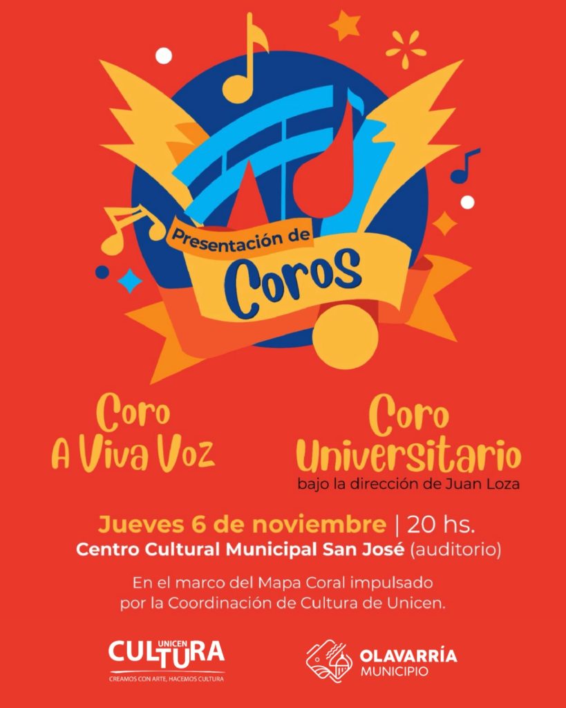 El Centro Cultural “San José” será sede de un Encuentro Coral.