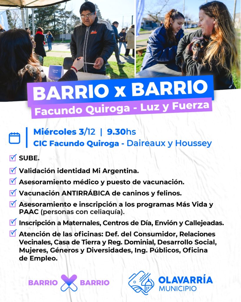 Se viene otro miércoles de Barrio por Barrio: Turno de Facundo Quiroga y Luz y Fuerza