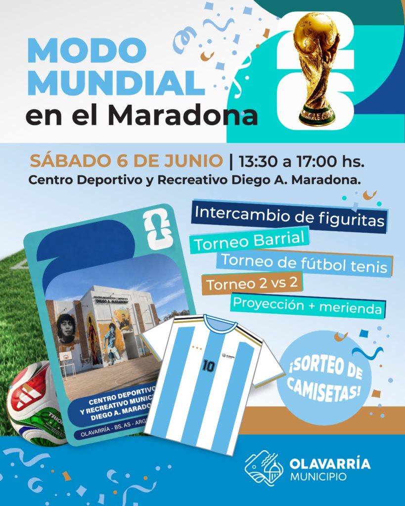 Olavarría se pone en “Modo Mundial” en el Centro Deportivo y Recreativo “Diego Armando Maradona”