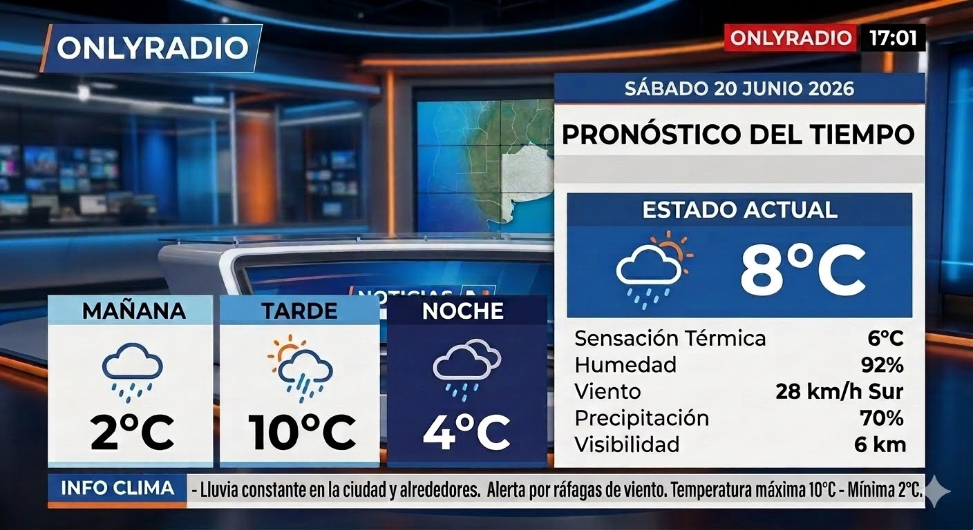 clima olavarria hoy 20 de junio