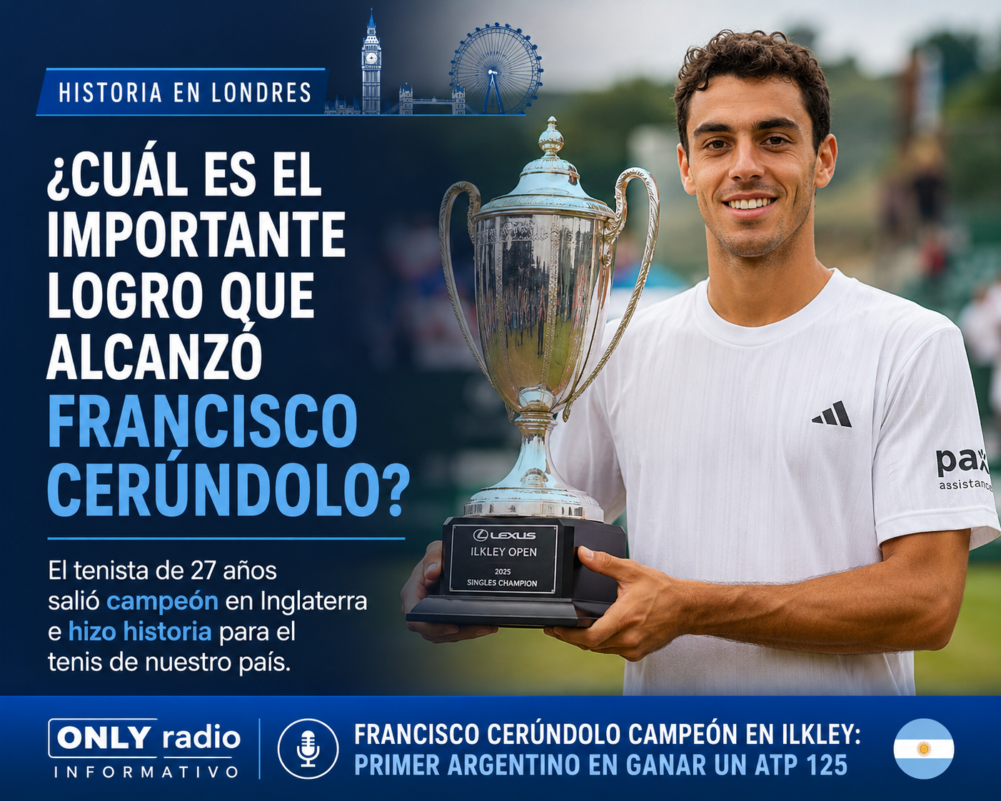 Importante logro que alcanzó Francisco Cerúndolo.