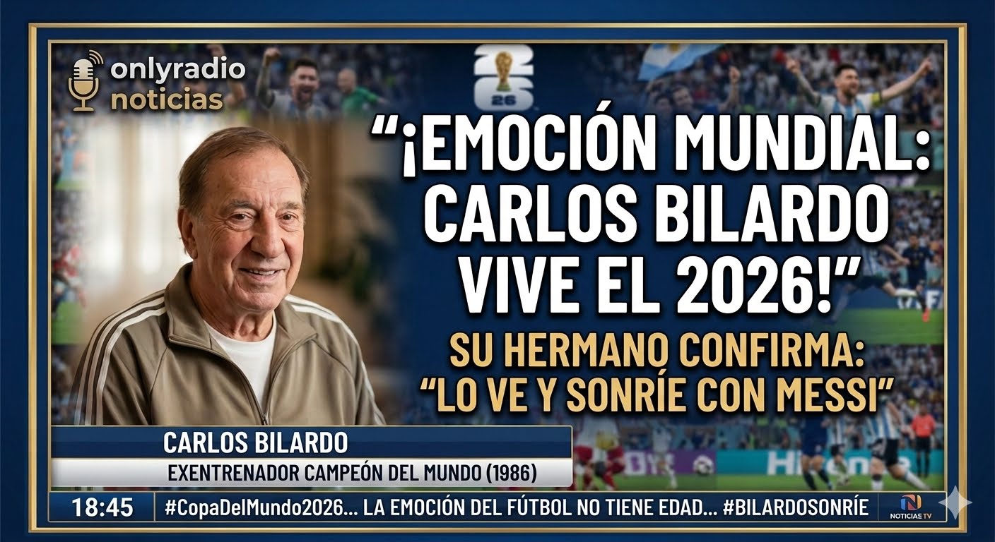 LA EMOCIÓN DE CARLOS BILARDO EN EL MUNDIAL.