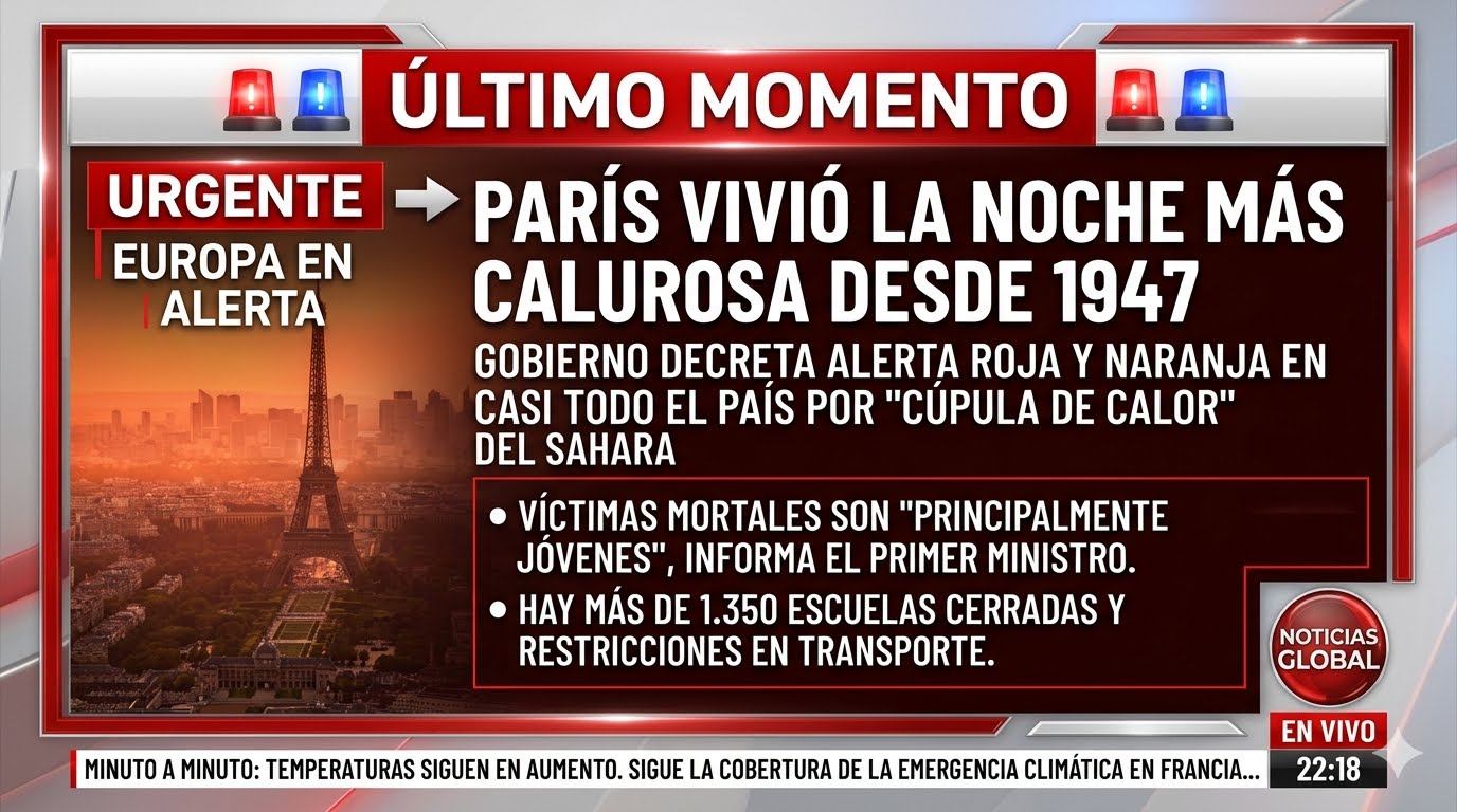 EUROPA EN ALERTA MÁXIMA POR CALOR EXTREMO.