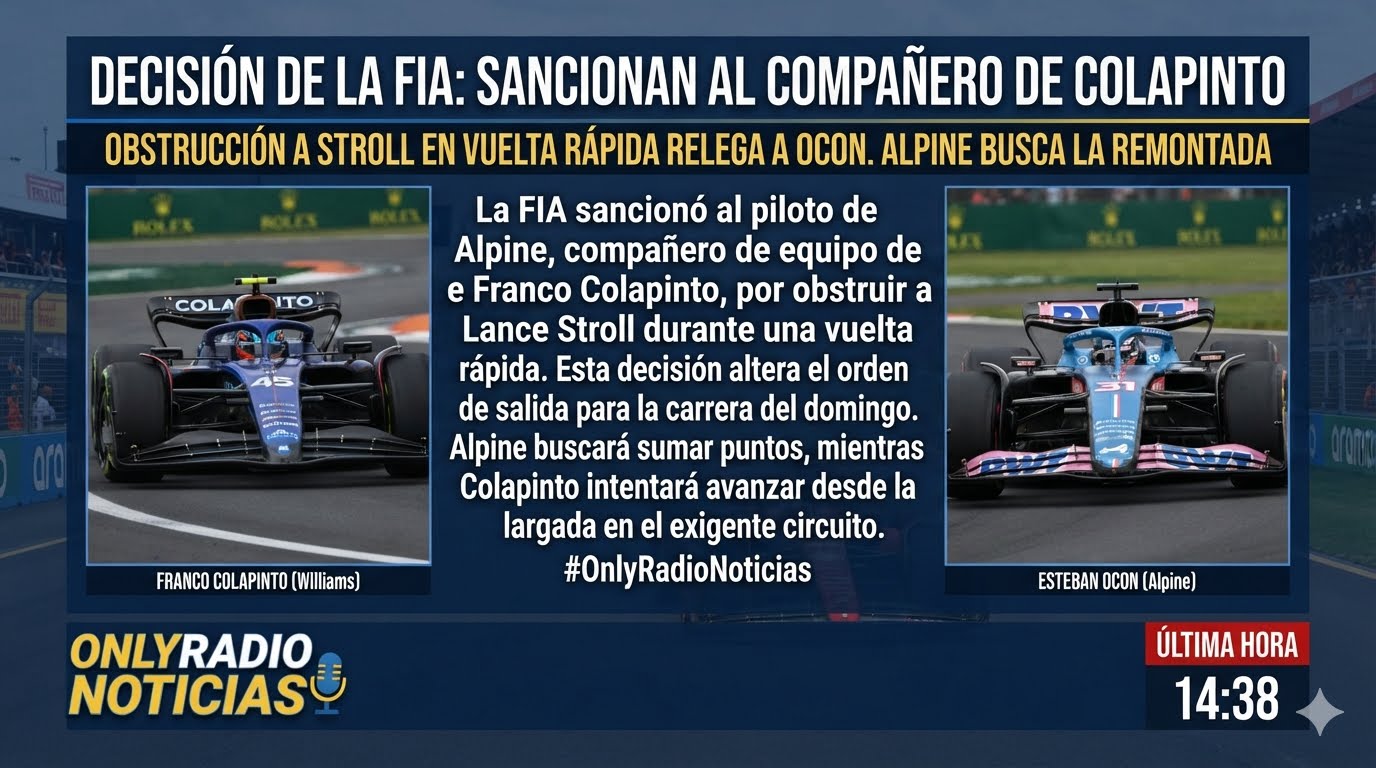 🏎️ FÓRMULA 1: CAMBIOS EN LA GRILLA DEL GP DE GRAN BRETAÑA TRAS LA SANCIÓN A GASLY