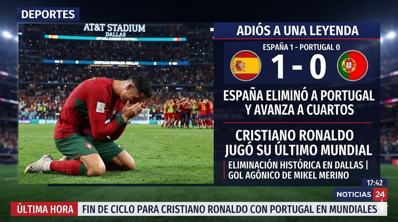 Se terminó el sueño mundialista para Cristiano Ronaldo.