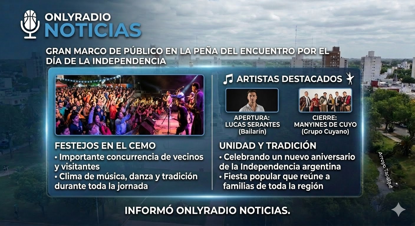 Gran marco de público en la Peña del Encuentro por el Día de la Independencia