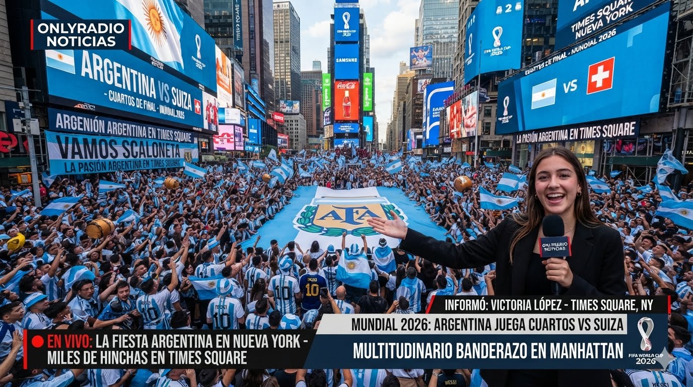 Multitudinario banderazo en la previa de Argentina vs. Suiza