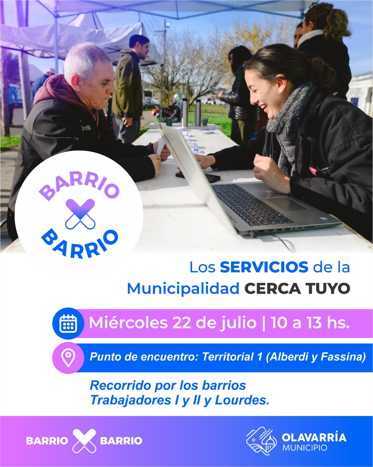 Barrio por Barrio llega este miércoles al Servicio Territorial Municipal Nº 1