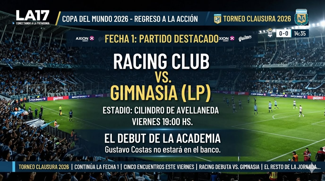 Con la presentación de Racing, la primera fecha del Torneo Clausura 2026 sigue con cinco partidos