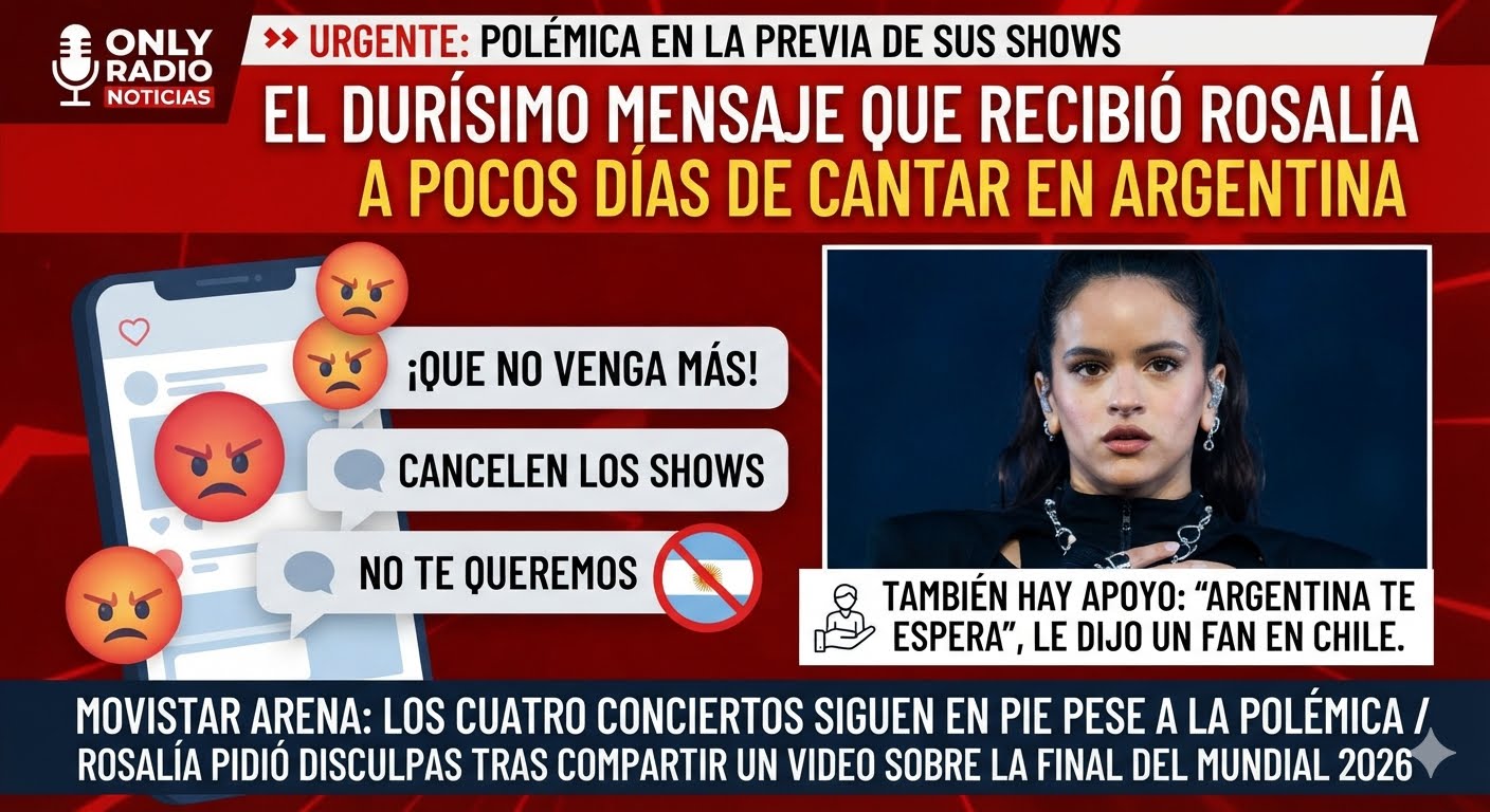 El durísimo mensaje que recibió Rosalía a pocos días de cantar en Argentina.