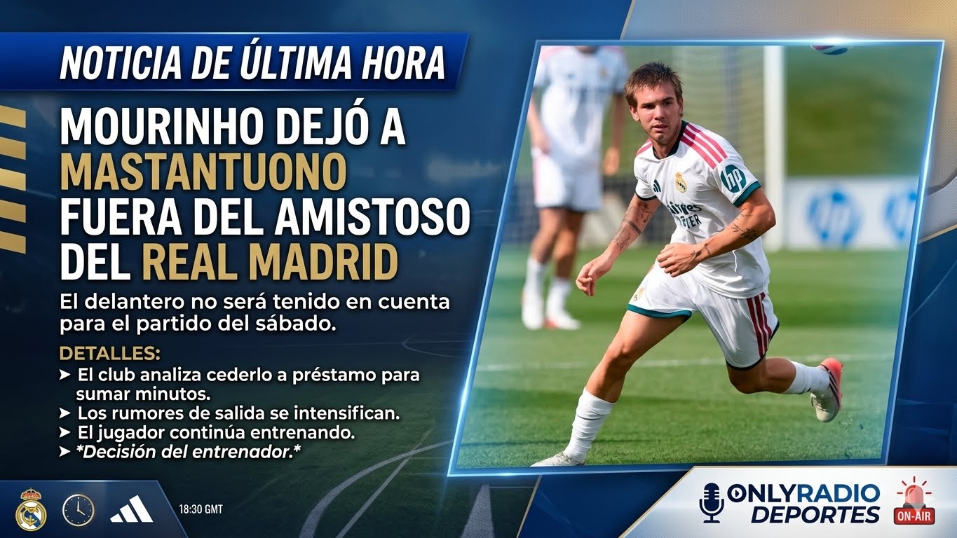 Mourinho dejó a Mastantuono fuera del amistoso del Real Madrid