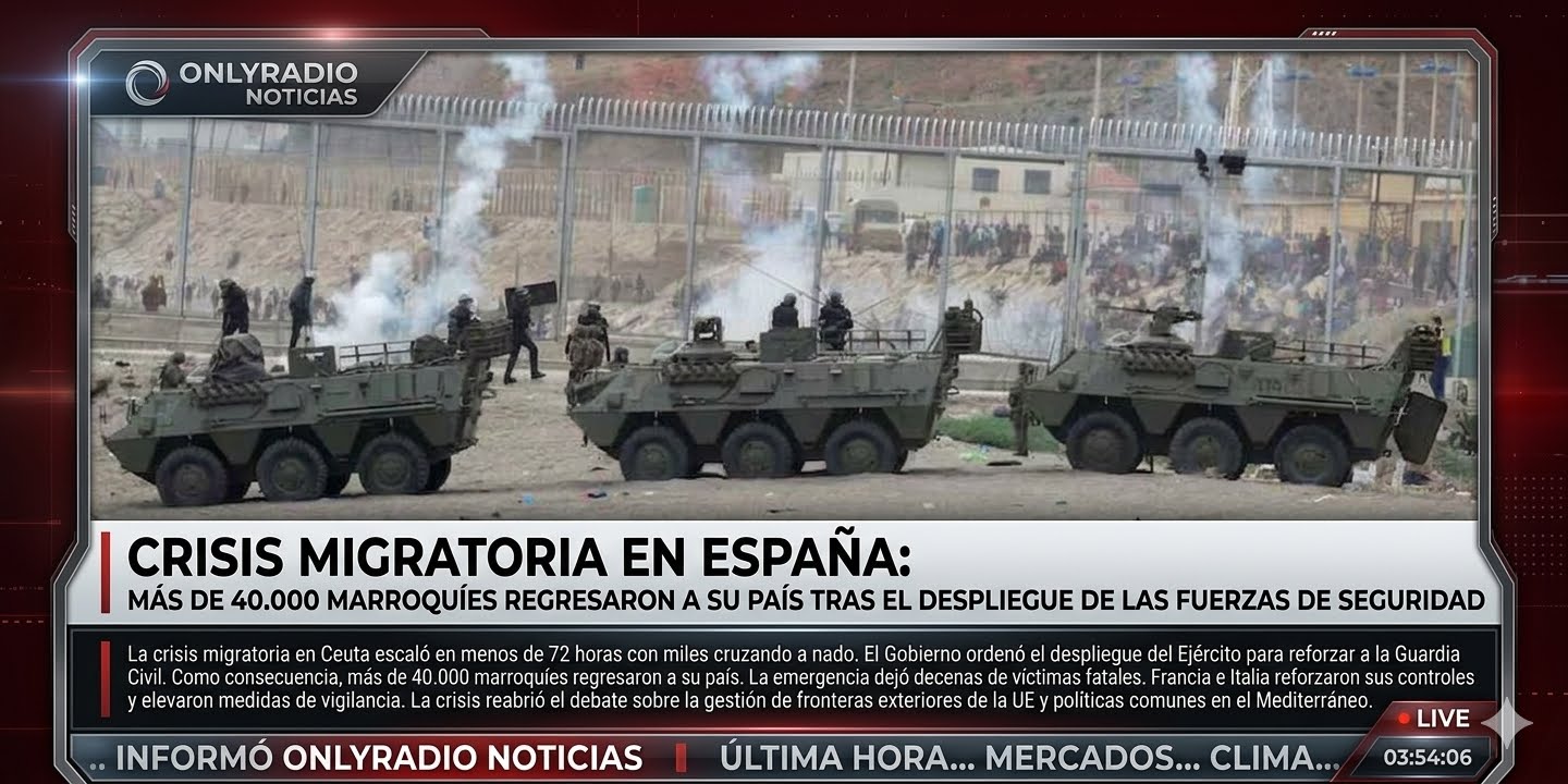 Crisis migratoria en España más de 40.000 marroquíes regresaron a su país tras el despliegue de las fuerzas de seguridad