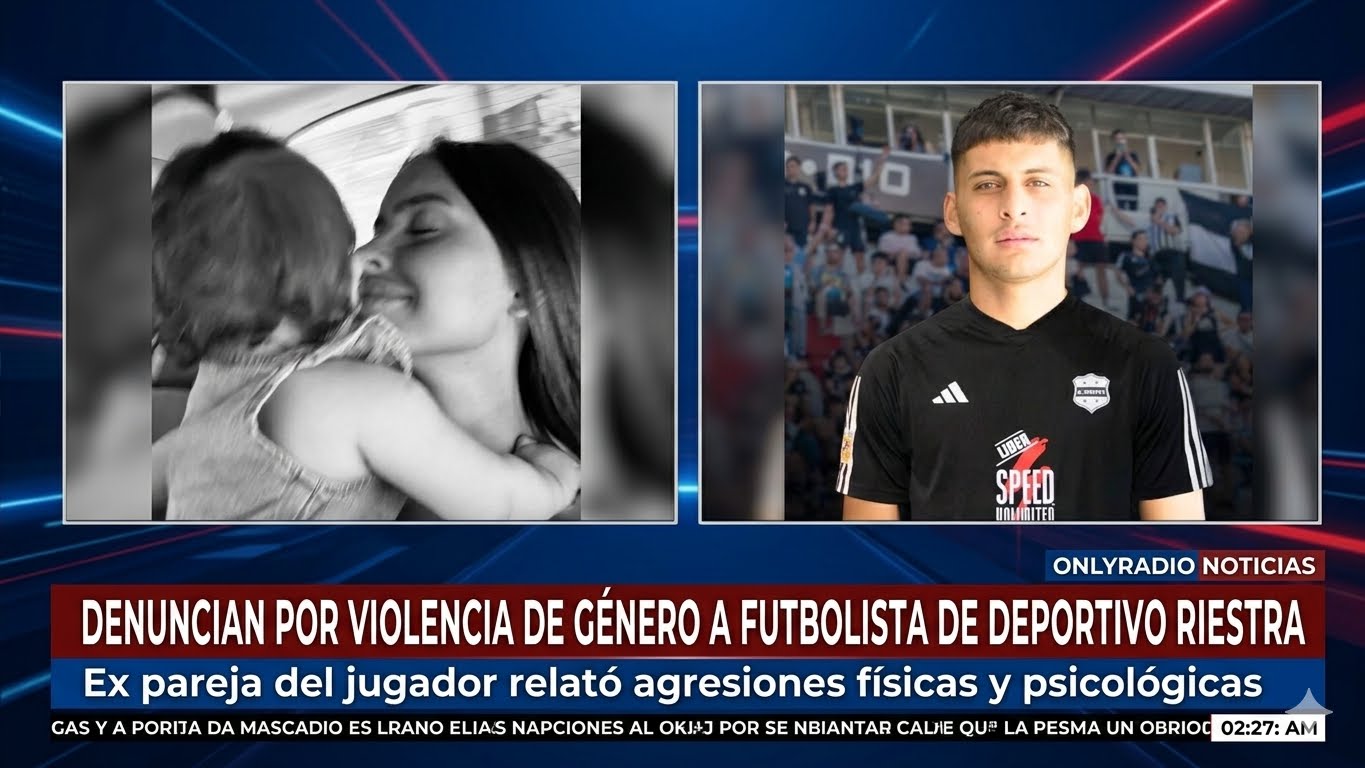 Denuncian por violencia de género a un futbolista de Deportivo Riestra.