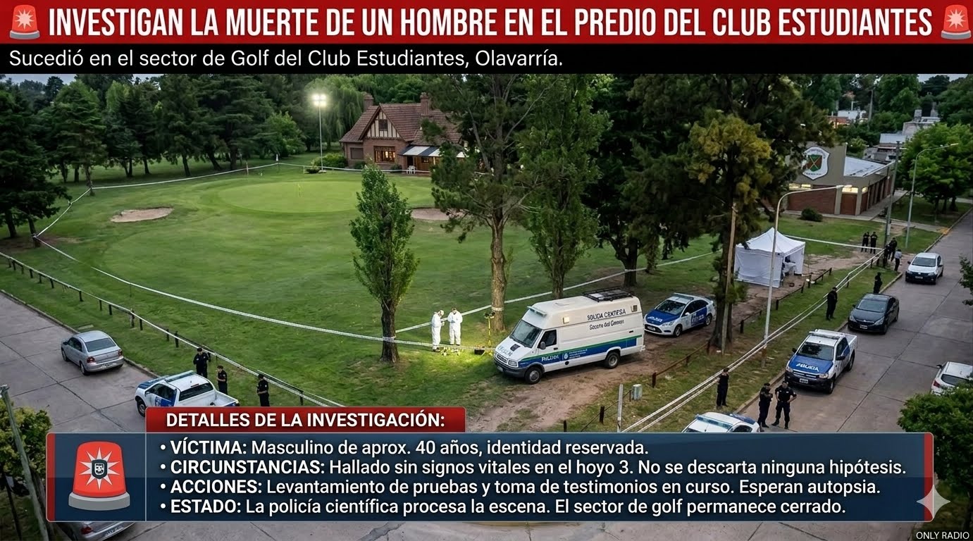 🚨 INVESTIGAN LA MUERTE DE UN HOMBRE EN EL PREDIO DEL CLUB ESTUDIANTES.