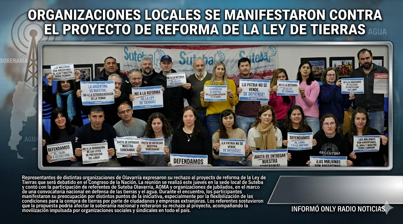 ORGANIZACIONES LOCALES SE MANIFESTARON CONTRA EL PROYECTO DE REFORMA DE LA LEY DE TIERRAS