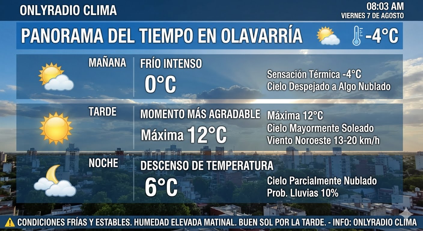 🌤️ PANORAMA DEL TIEMPO EN OLAVARRÍA