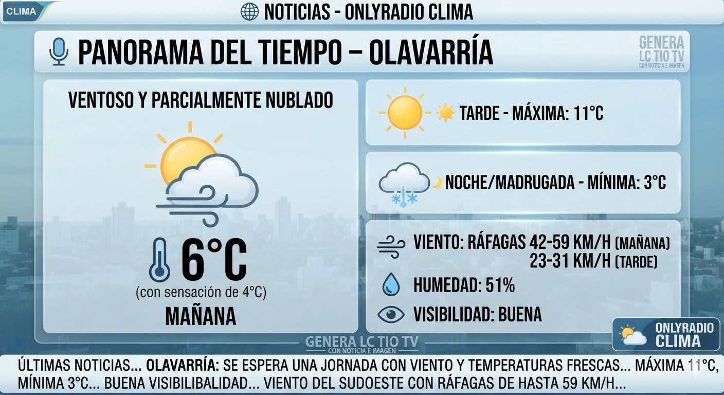 🎙️ PANORAMA DEL TIEMPO – OLAVARRÍA