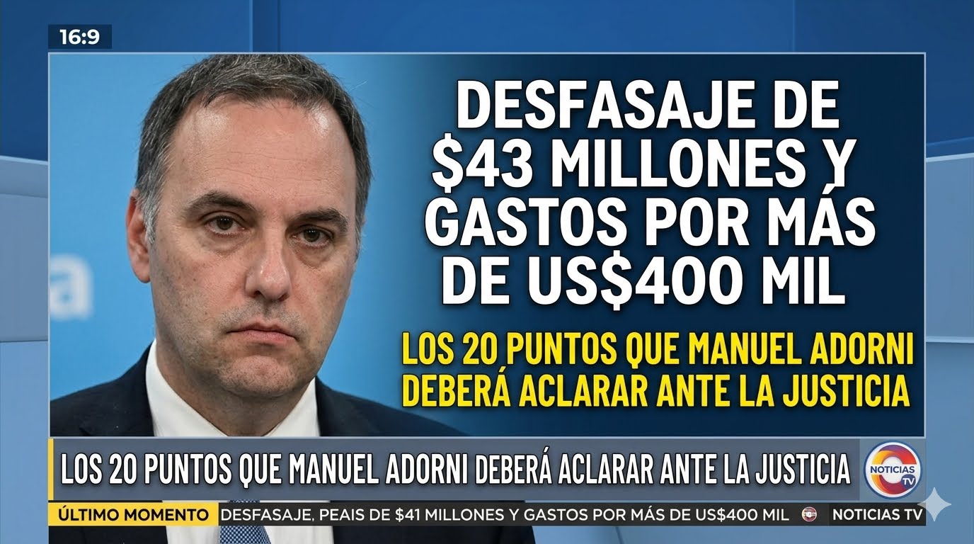 Desfasaje de $43 millones y gastos por más de US$400 mil: los 20 puntos que Manuel Adorni deberá aclarar ante la Justicia