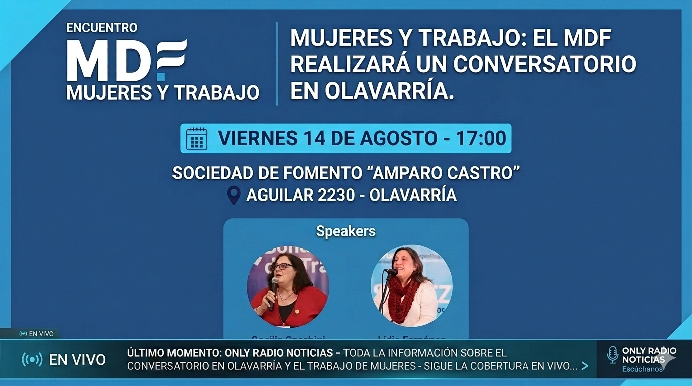 Mujeres y trabajo el MDF realizará un conversatorio en Olavarría