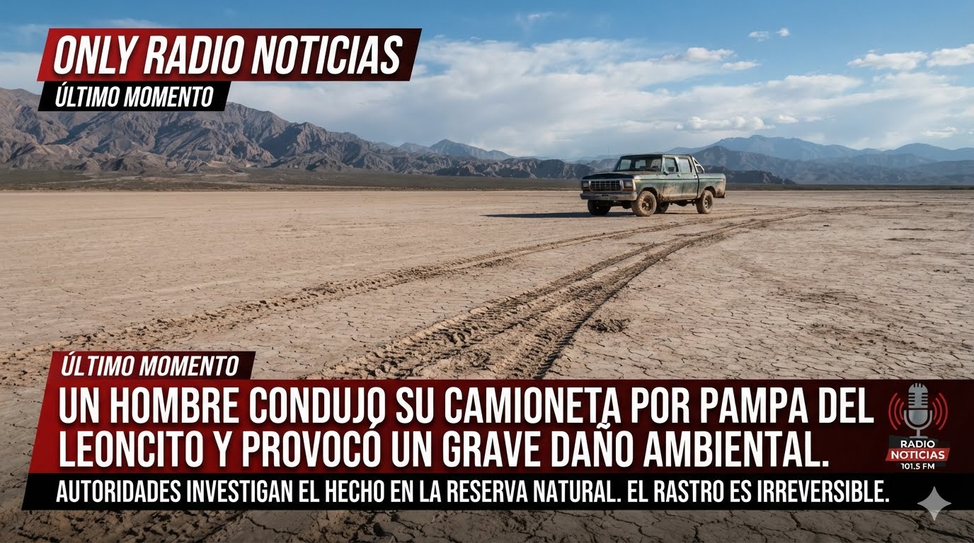 🚙 Grave daño ambiental en Pampa del Leoncito