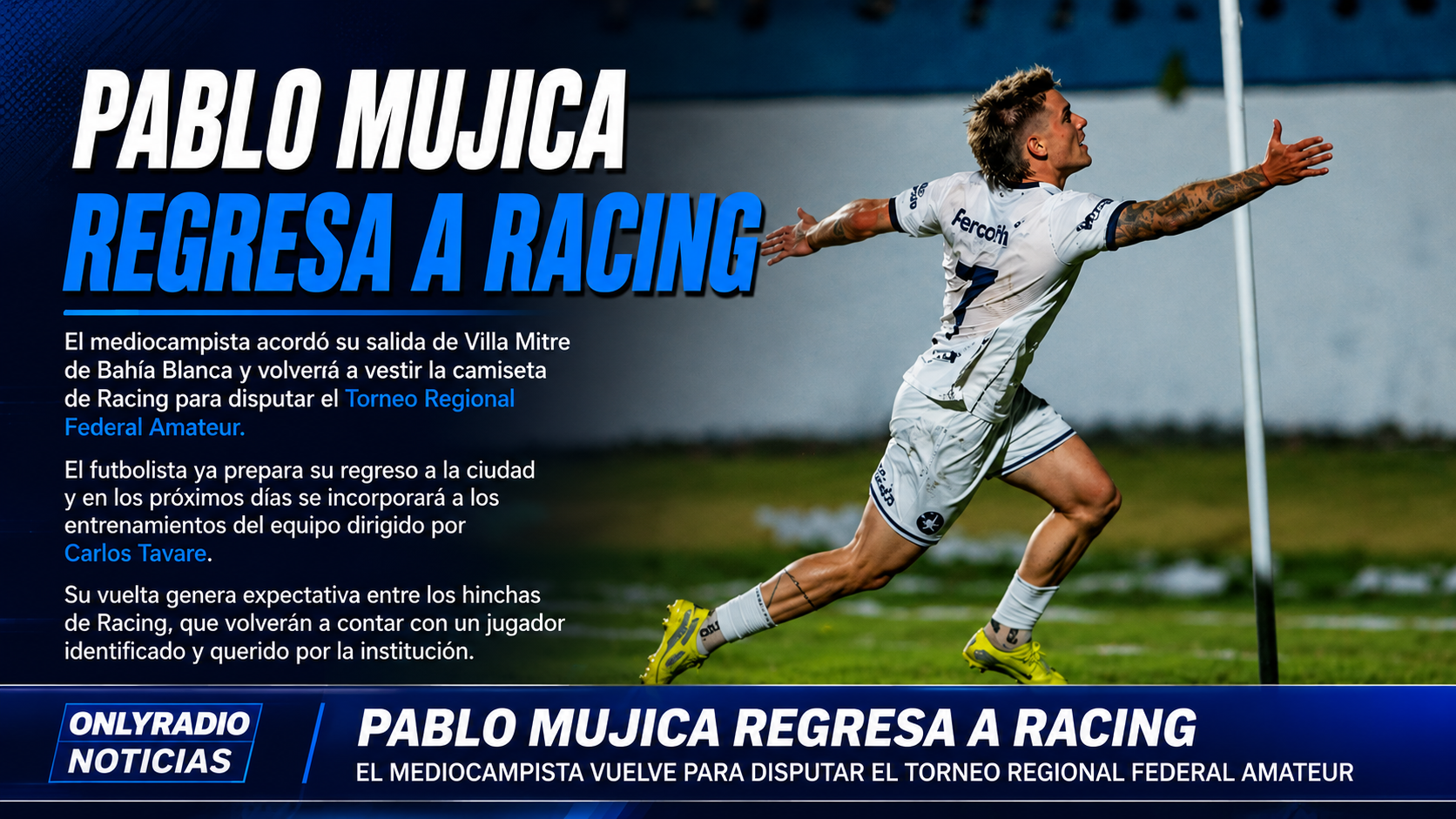 🏆 Pablo Mujica vuelve a Racing