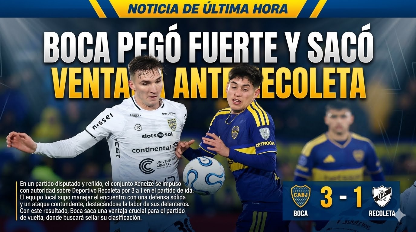 BOCA PEGÓ FUERTE Y SACÓ VENTAJA ANTE RECOLETA