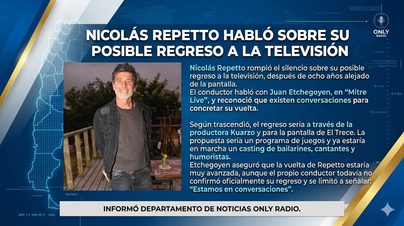 NICOLÁS REPETTO HABLÓ SOBRE SU POSIBLE REGRESO A LA TELEVISIÓN