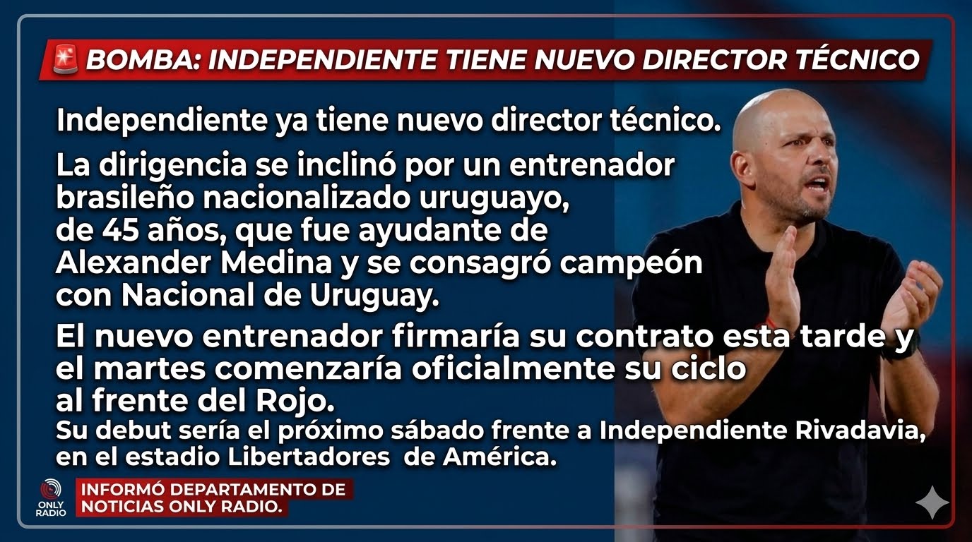 INDEPENDIENTE TIENE NUEVO DIRECTOR TÉCNICO