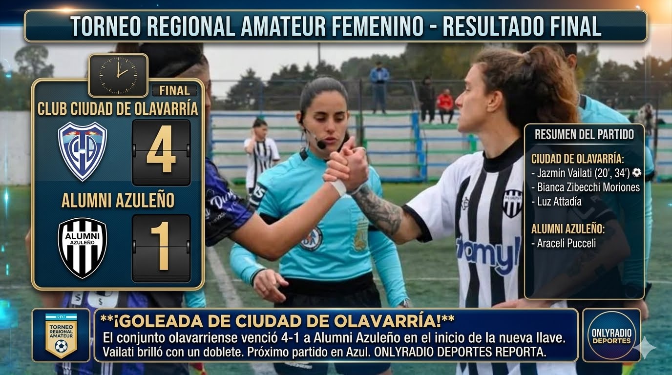 Torneo Regional Amateur: Ciudad de Olavarría inició una nueva llave con goleada