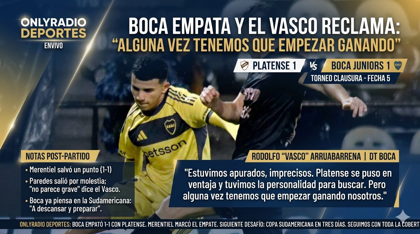 Boca volvió a empatar y Arruabarrena pidió ganar “alguna vez” desde el inicio