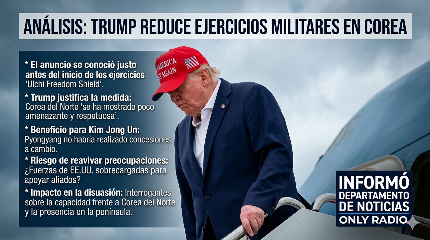 TRUMP REDUCE LOS EJERCICIOS MILITARES CON COREA DEL SUR Y CRECE LA PREOCUPACIÓN