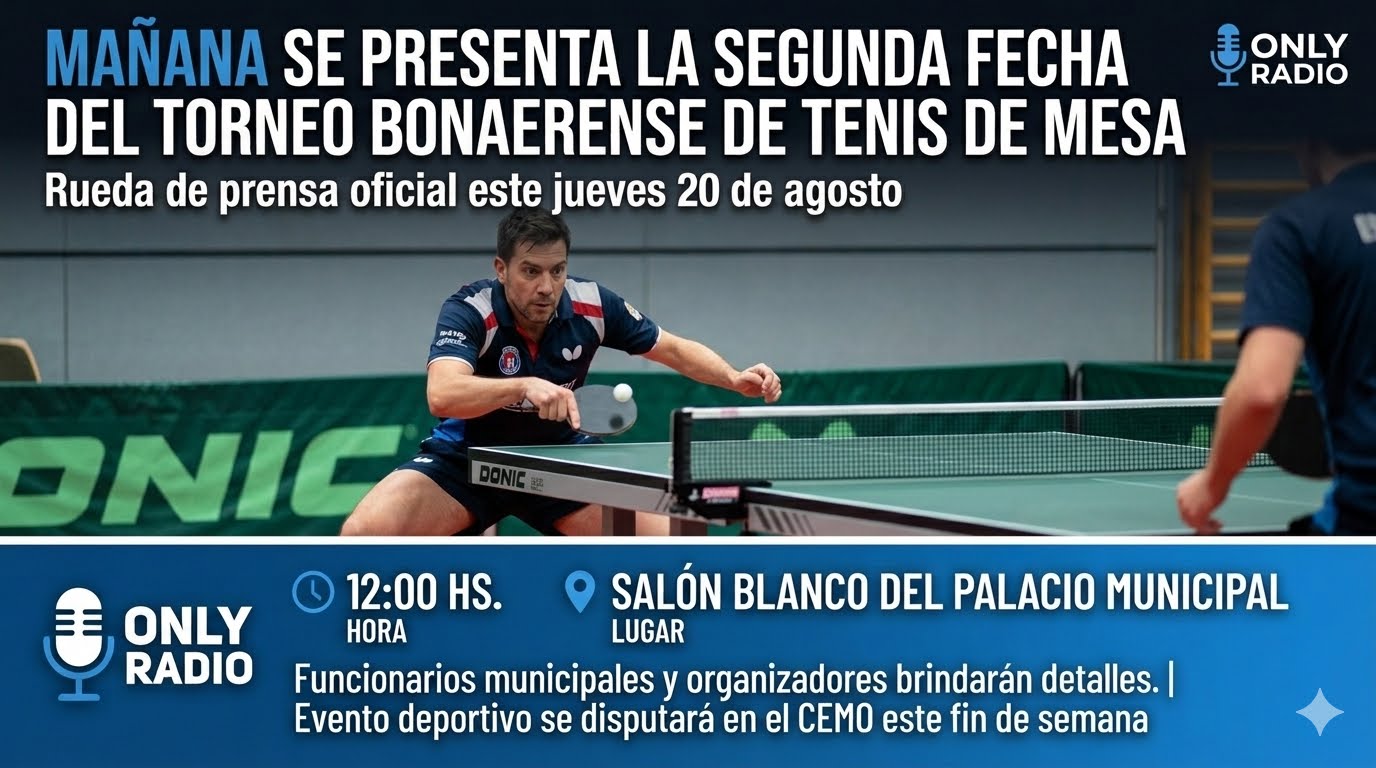 MAÑANA SE PRESENTA LA SEGUNDA FECHA DEL TORNEO BONAERENSE DE TENIS DE MESA