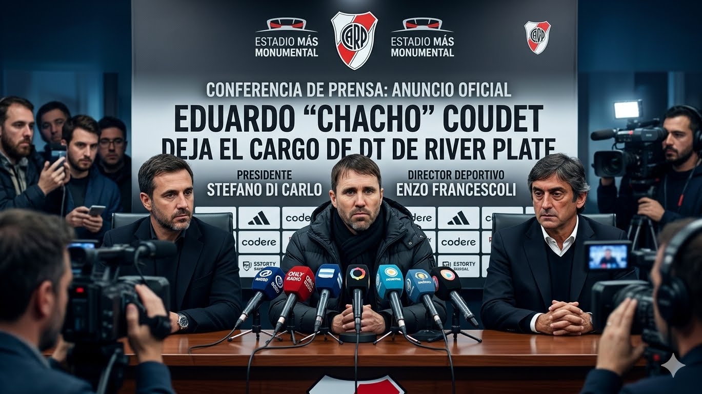 Chacho Coudet se va de River,  esta tarde anunciará su salida en conferencia de prensa