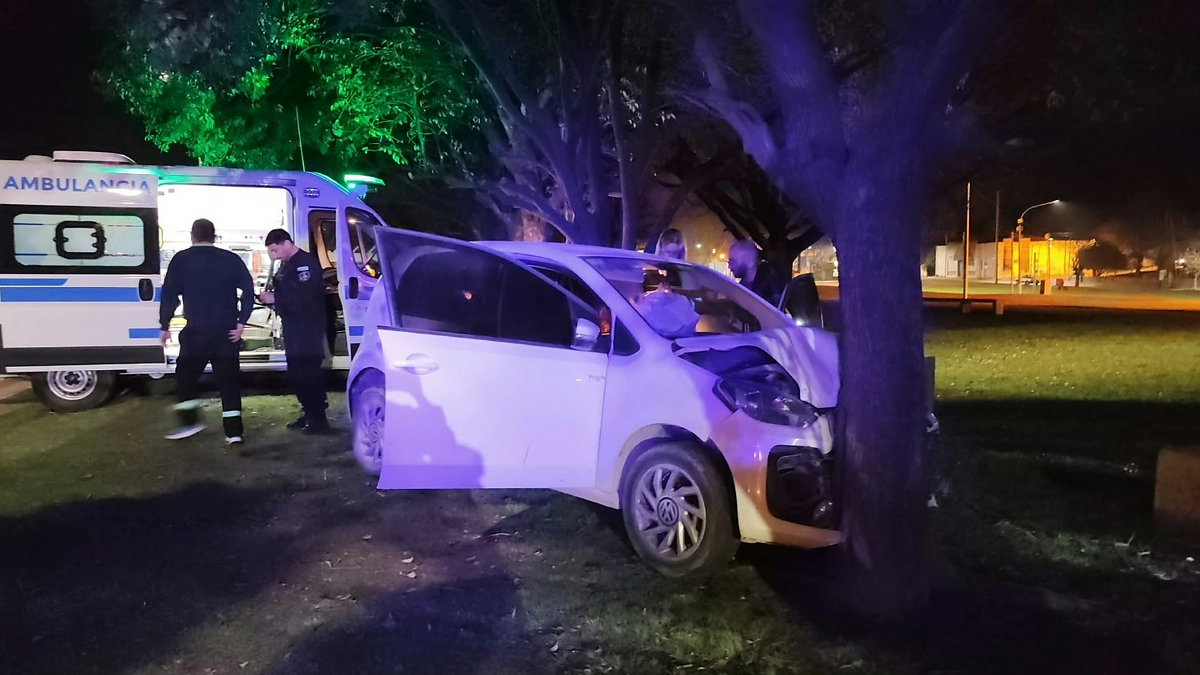 Una mujer impactó varias veces contra un árbol en Sierras Bayas