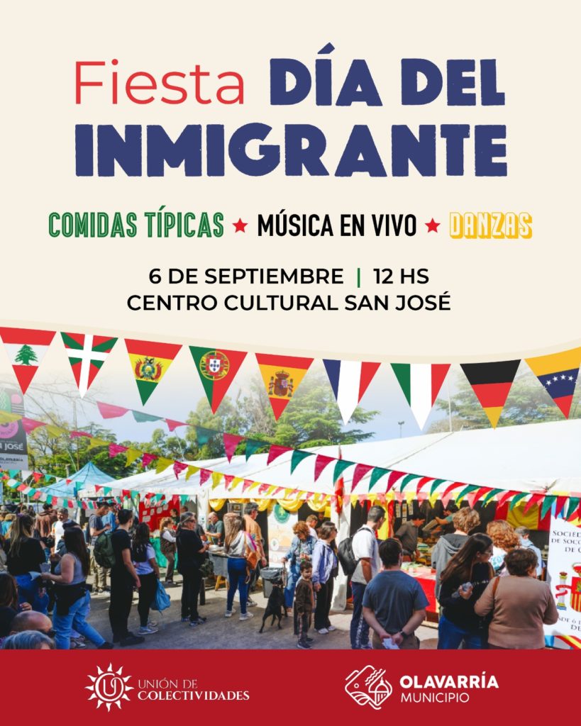 SE VIENE LA QUINTA FIESTA POR EL DÍA DEL INMIGRANTE EN OLAVARRÍA