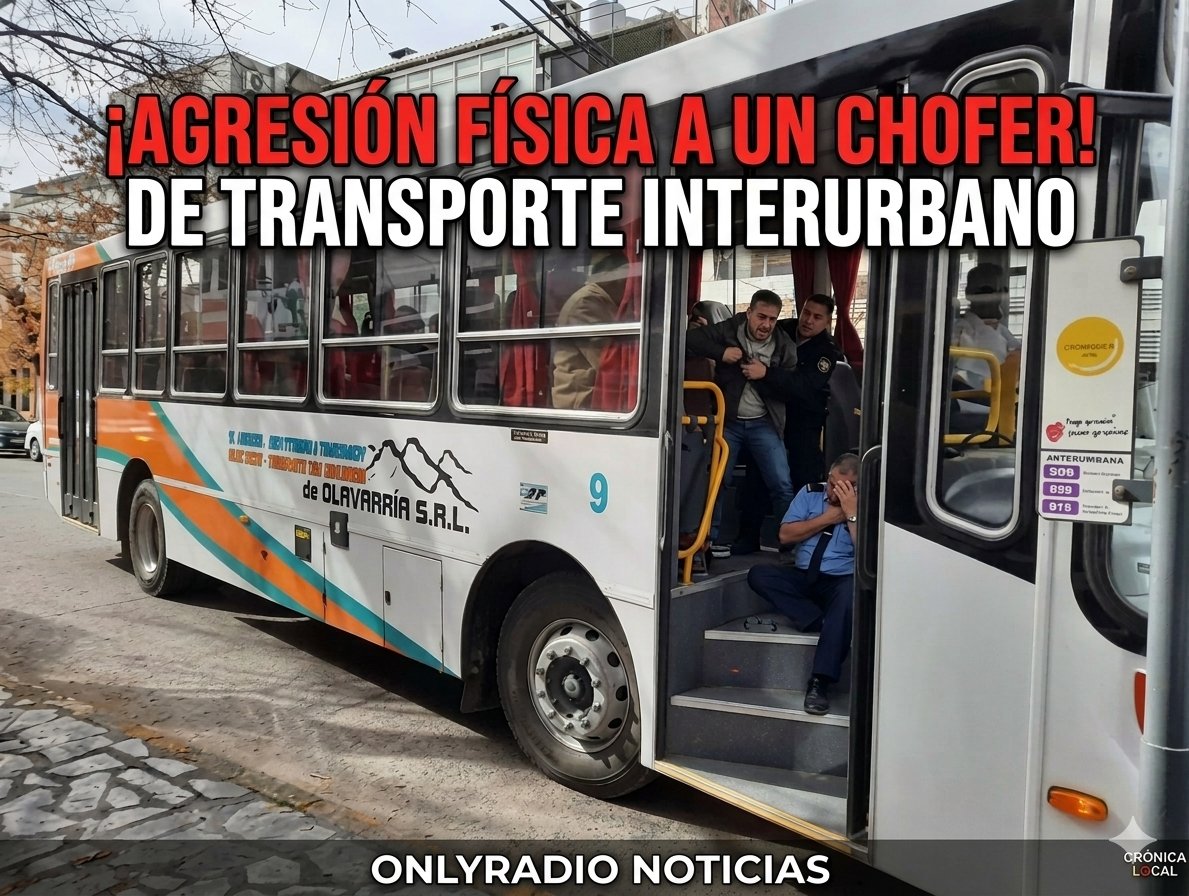 AGREDIERON FÍSICAMENTE A UN CHOFER DEL TRANSPORTE INTERURBANO.