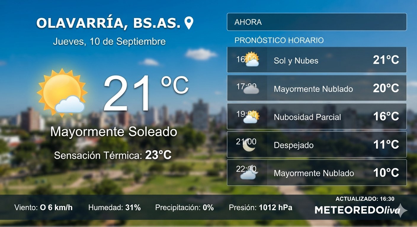 🌤️ CLIMA EN OLAVARRÍA – JUEVES 10 DE SEPTIEMBRE