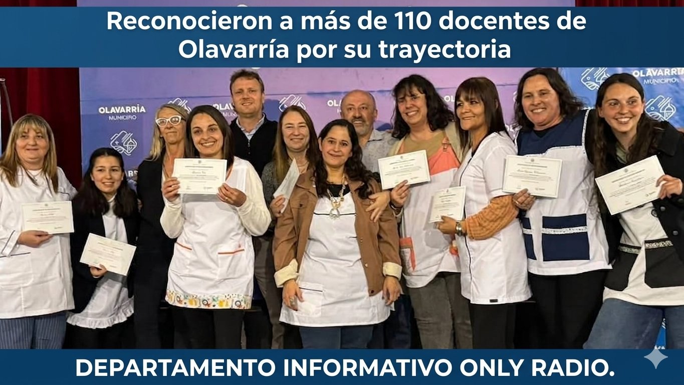 Reconocieron a más de 110 docentes de Olavarría por su trayectoria