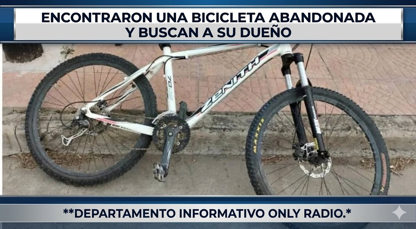 ENCONTRARON UNA BICICLETA ABANDONADA Y BUSCAN A SU DUEÑO