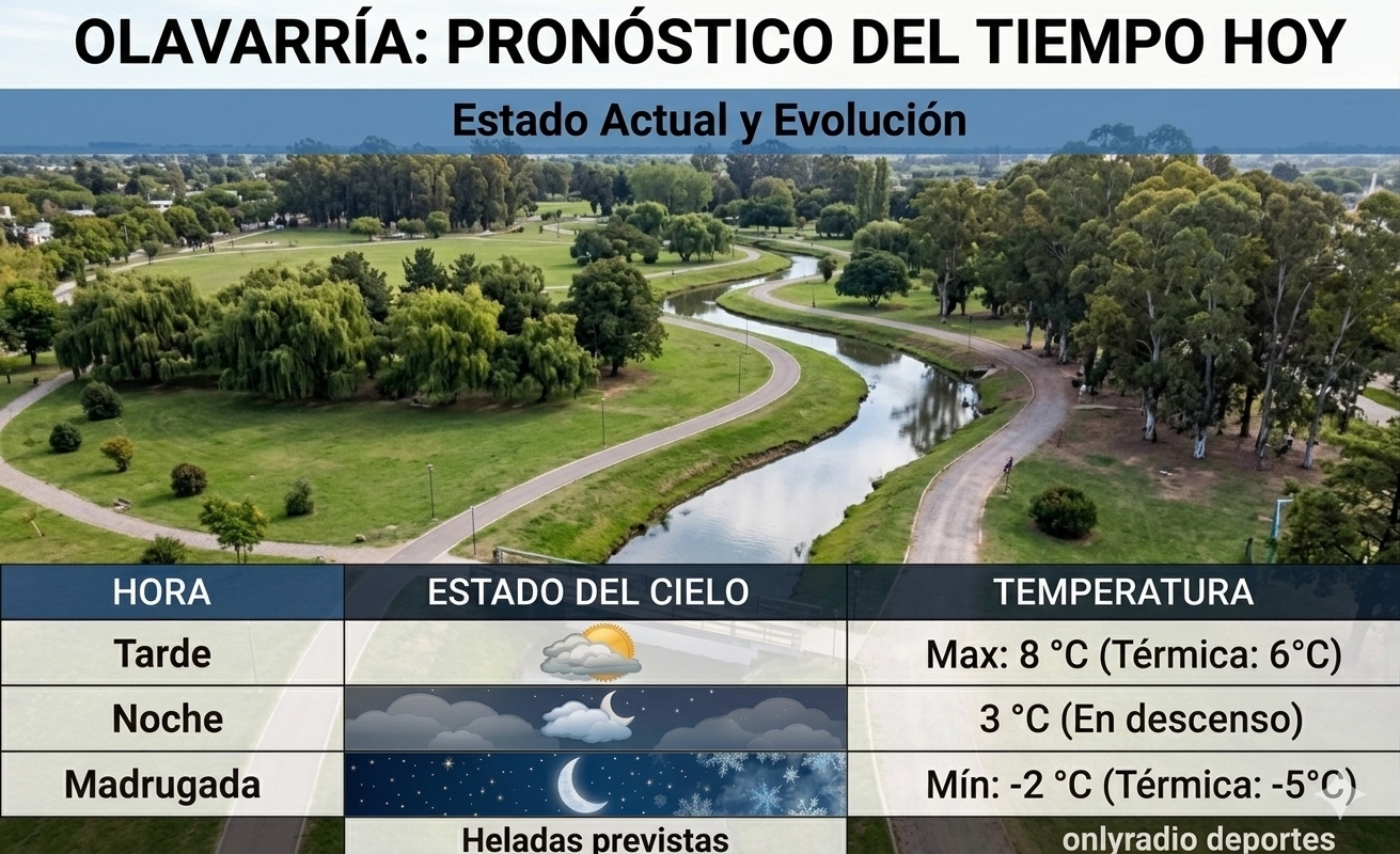 🌧️ CLIMA EN OLAVARRÍA HOY