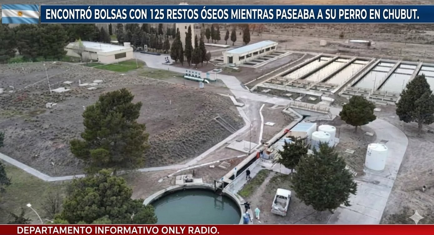 ENCONTRÓ BOLSAS CON 125 RESTOS ÓSEOS MIENTRAS PASEABA A SU PERRO EN CHUBUT