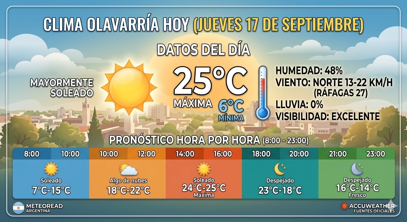 JUEVES CÁLIDO Y SOLEADO, CON 25 GRADOS DE MÁXIMA
