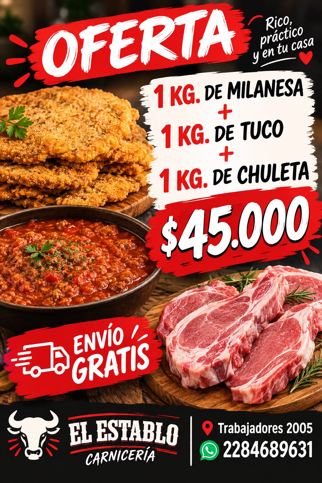 CARNICERÍA EL ESTABLO les dejamos esta ofertita especial para hoy.