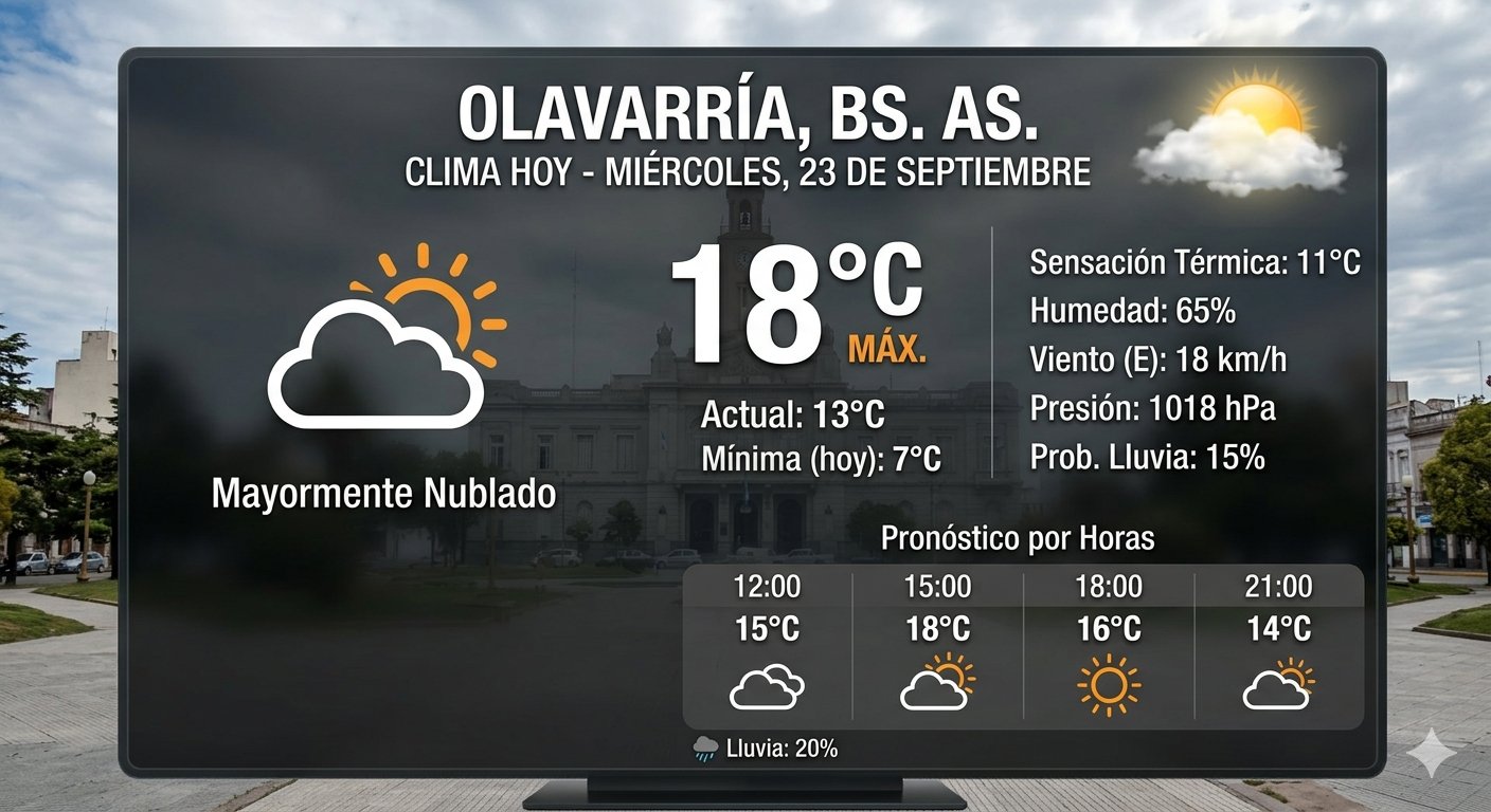 OLAVARRÍA: MAÑANA FRÍA Y NUBLADA, CON UNA MÁXIMA DE 18 GRADOS.