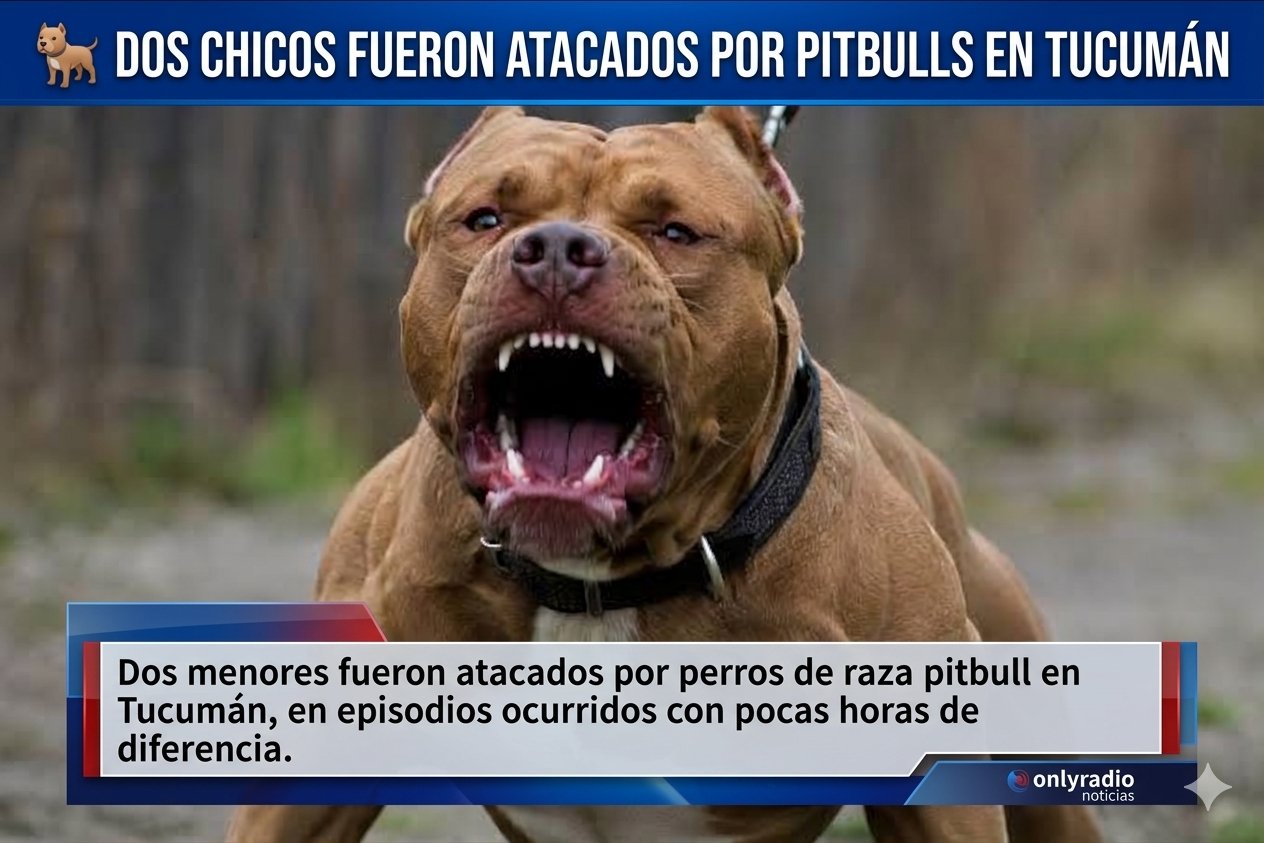 🐕 DOS CHICOS FUERON ATACADOS POR PITBULLS EN TUCUMÁN: UNA NENA DE 2 AÑOS ESTÁ EN TERAPIA INTENSIVA