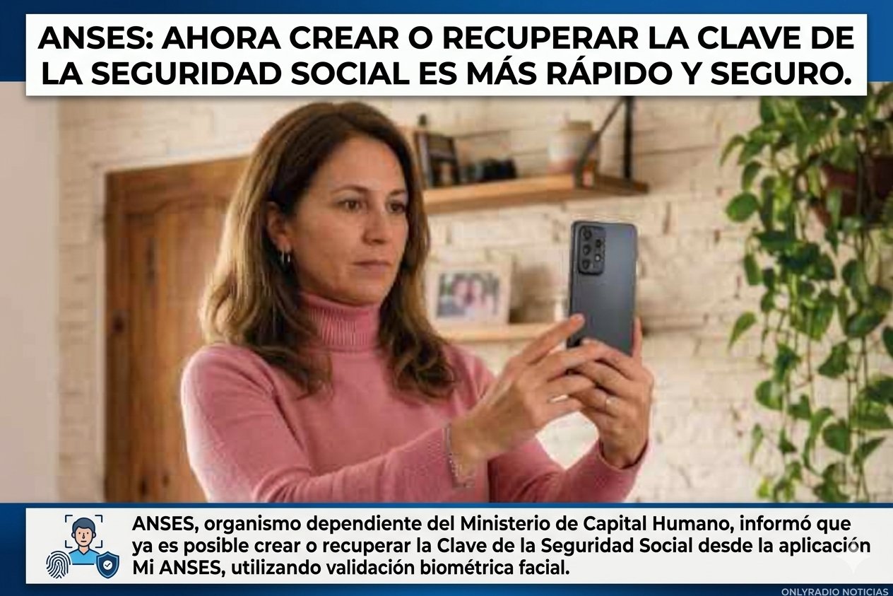 ANSES: AHORA CREAR O RECUPERAR LA CLAVE DE LA SEGURIDAD SOCIAL ES MÁS RÁPIDO Y SEGURO.