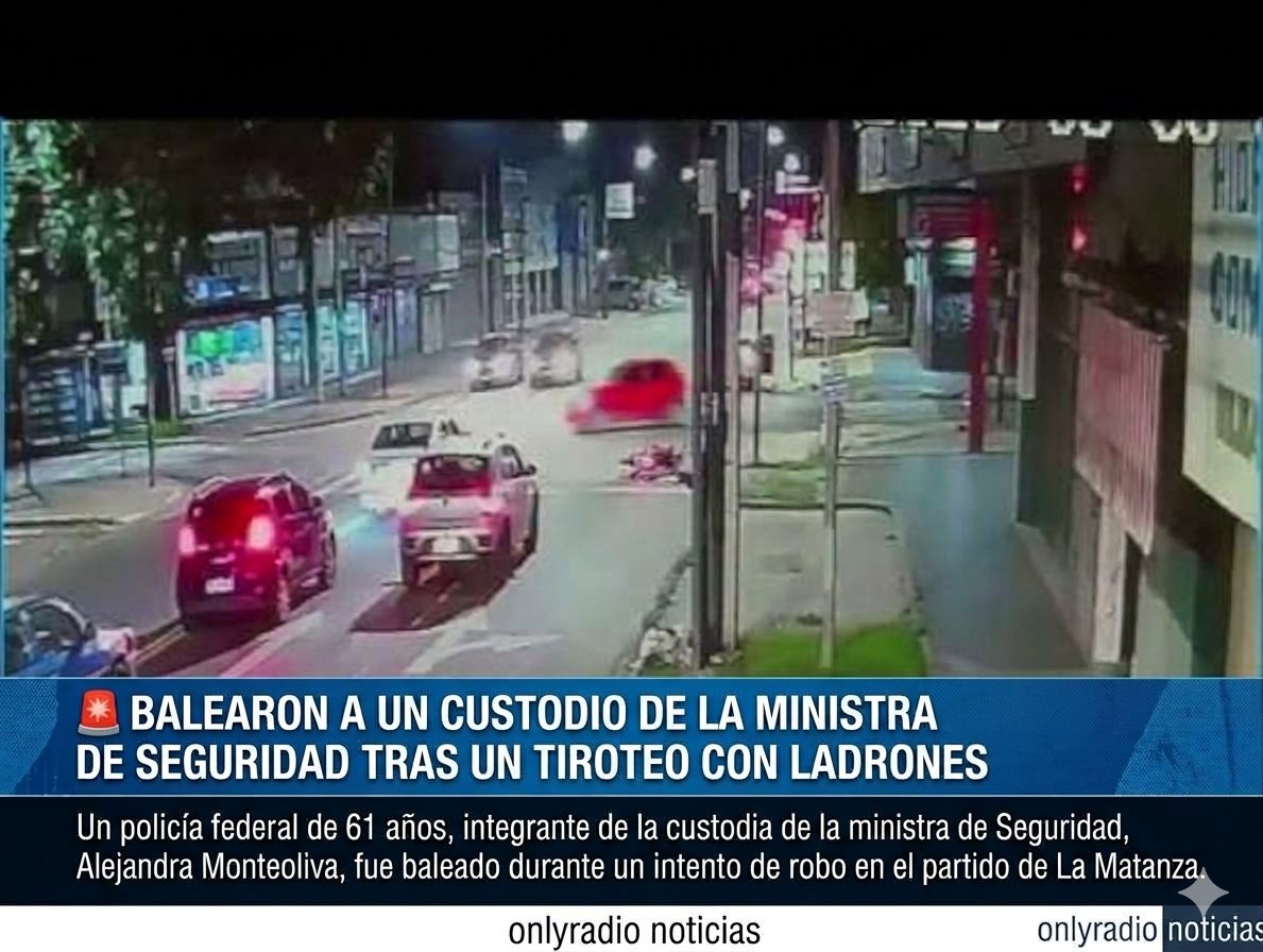 🚨 BALEARON A UN CUSTODIO DE LA MINISTRA DE SEGURIDAD TRAS UN TIROTEO CON LADRONES