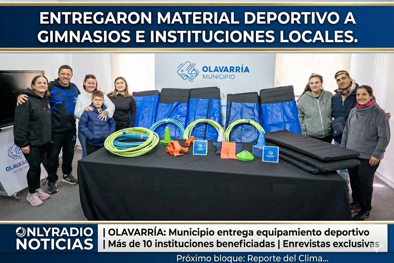 ENTREGARON MATERIAL DEPORTIVO A GIMNASIOS E INSTITUCIONES LOCALES.