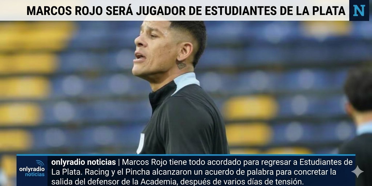 MARCOS ROJO SERÁ JUGADOR DE ESTUDIANTES Y DEJA RACING.