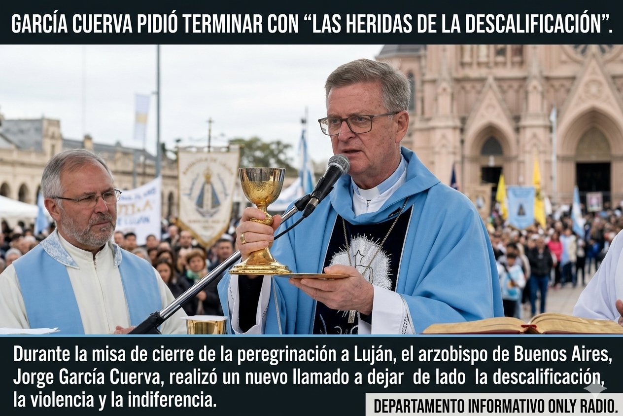 GARCÍA CUERVA PIDIÓ TERMINAR CON “LAS HERIDAS DE LA DESCALIFICACIÓN”.